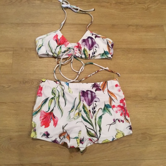 Bikini Swimsuit With Beach Cover Bathing Suit Size Medium - Picture 7 of 11